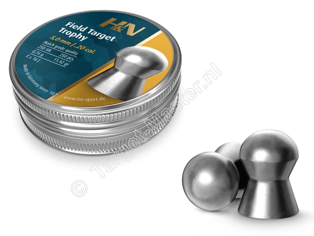 H&N Field Target Trophy 5mm Airgun Pellets tin of 250